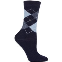 Pair Navy Pale Blue Whitby Extra Soft Argyle Socks Ladies .- Ladies Pair Navy Pale Blue Whitby Extra Soft Argyle Socks Ladies .- Ladies
