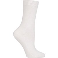 Pair Off White Cosy Wool and Cashmere Socks Ladies .- Ladies Pair Off White Cosy Wool and Cashmere Socks Ladies .- Ladies