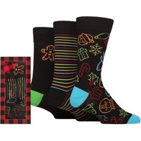 Mens Pair SOCKSHOP Wildfeet Bamboo Christmas Socks in Red Check Gift Box Xmas Icons – Mens Mens Pair SOCKSHOP Wildfeet Bamboo Christmas Socks in Red Check Gift Box Xmas Icons – Mens