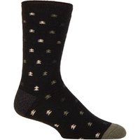 Mens Pair SOCKSHOP Heat Holders . TOG Lite Striped, Patterned & Argyle Socks Marlsoll Trees Black Olive –