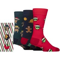 Mens Pair SOCKSHOP Wildfeet Cotton Christmas Socks in Candy Cane Gift Box Dancing Food – Mens Mens Pair SOCKSHOP Wildfeet Cotton Christmas Socks in Candy Cane Gift Box Dancing Food – Mens