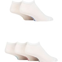 Mens Pair SOCKSHOP Regenerated Eco-Cotton Plain Trainer Socks White –