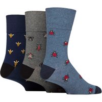 Mens Pair Gentle Grip Fun Feet Socks Bugs – Mens Mens Pair Gentle Grip Fun Feet Socks Bugs – Mens