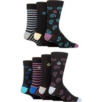 Mens Pair Jeff Banks Recycled Cotton Patterned Socks Swirl Black –