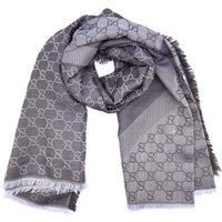 Gucci – Light Grey Silk & Wool Blend Scarf