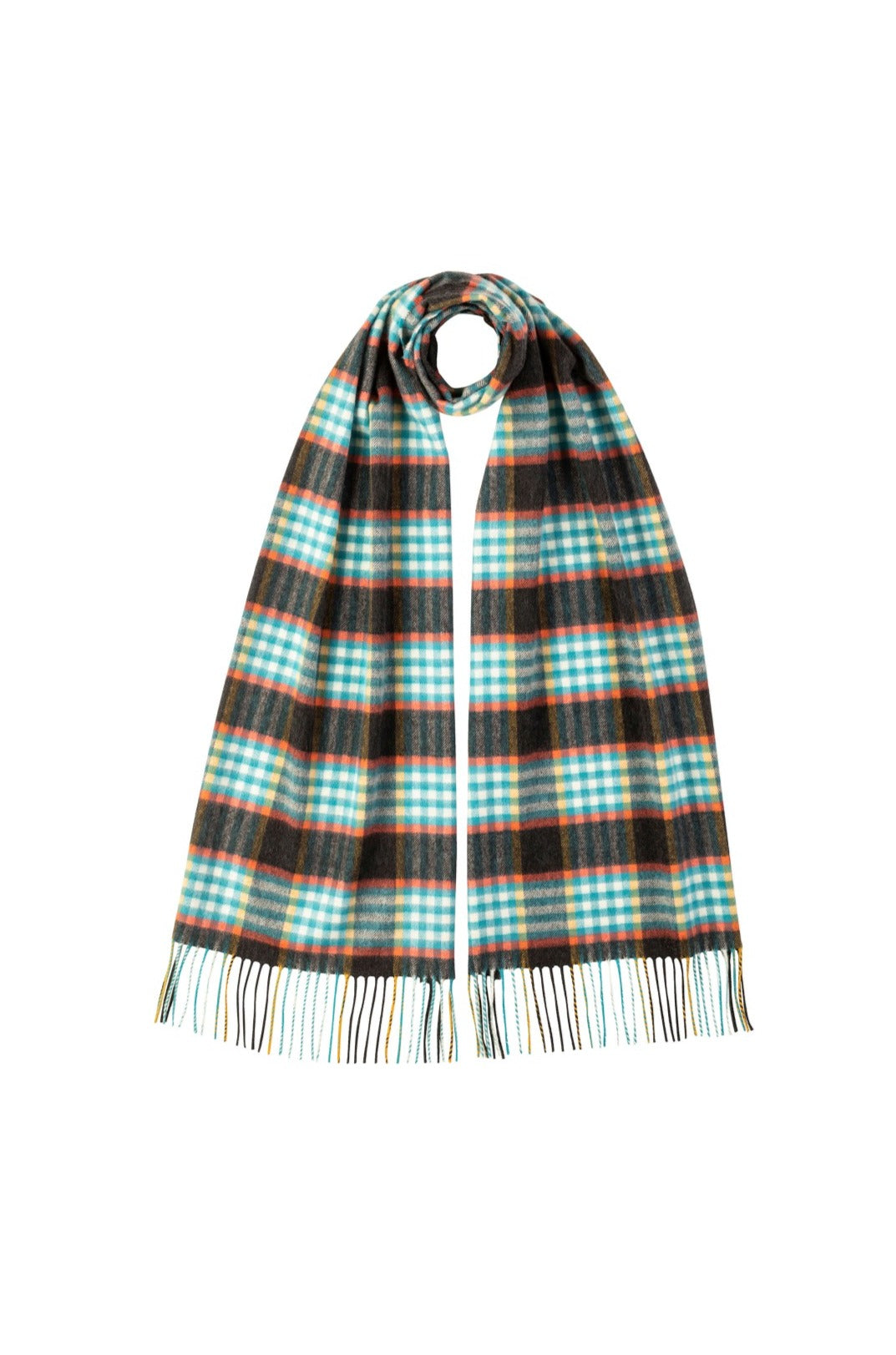 Wide Cashmere Check Scarf Wide Cashmere Check Scarf