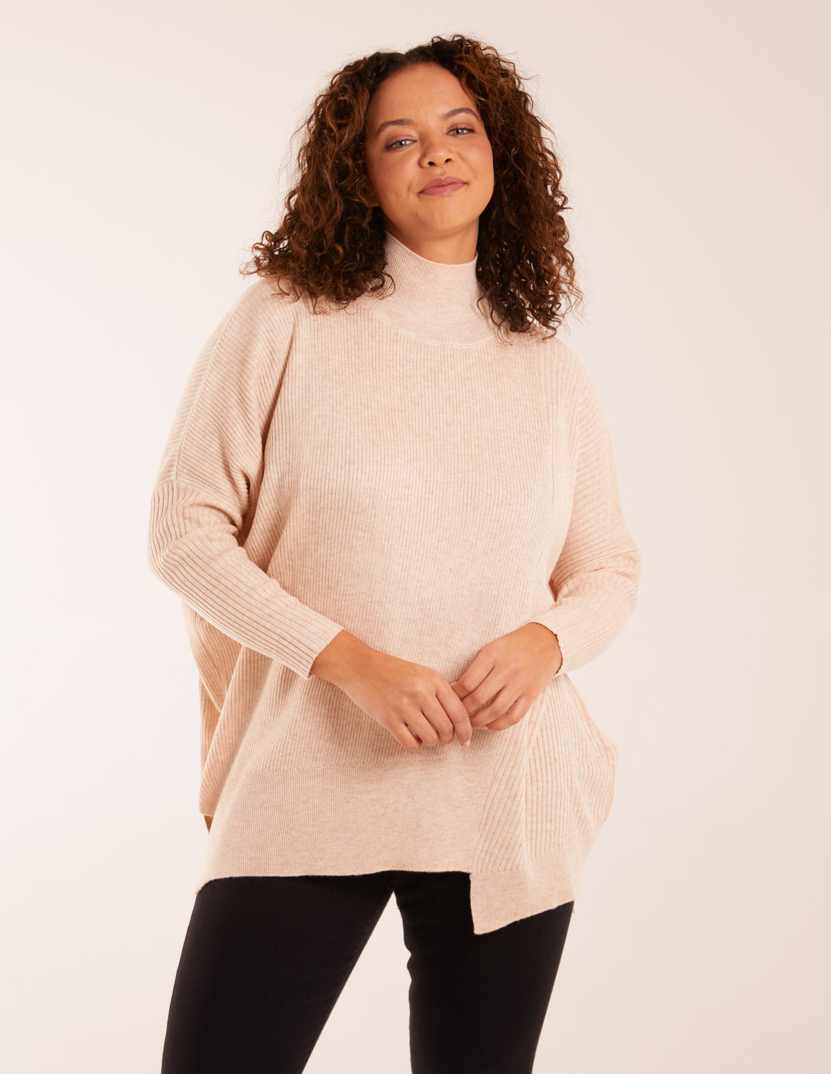 Asymmetric Hem Detail Jumper – ONE STONE Asymmetric Hem Detail Jumper – ONE STONE