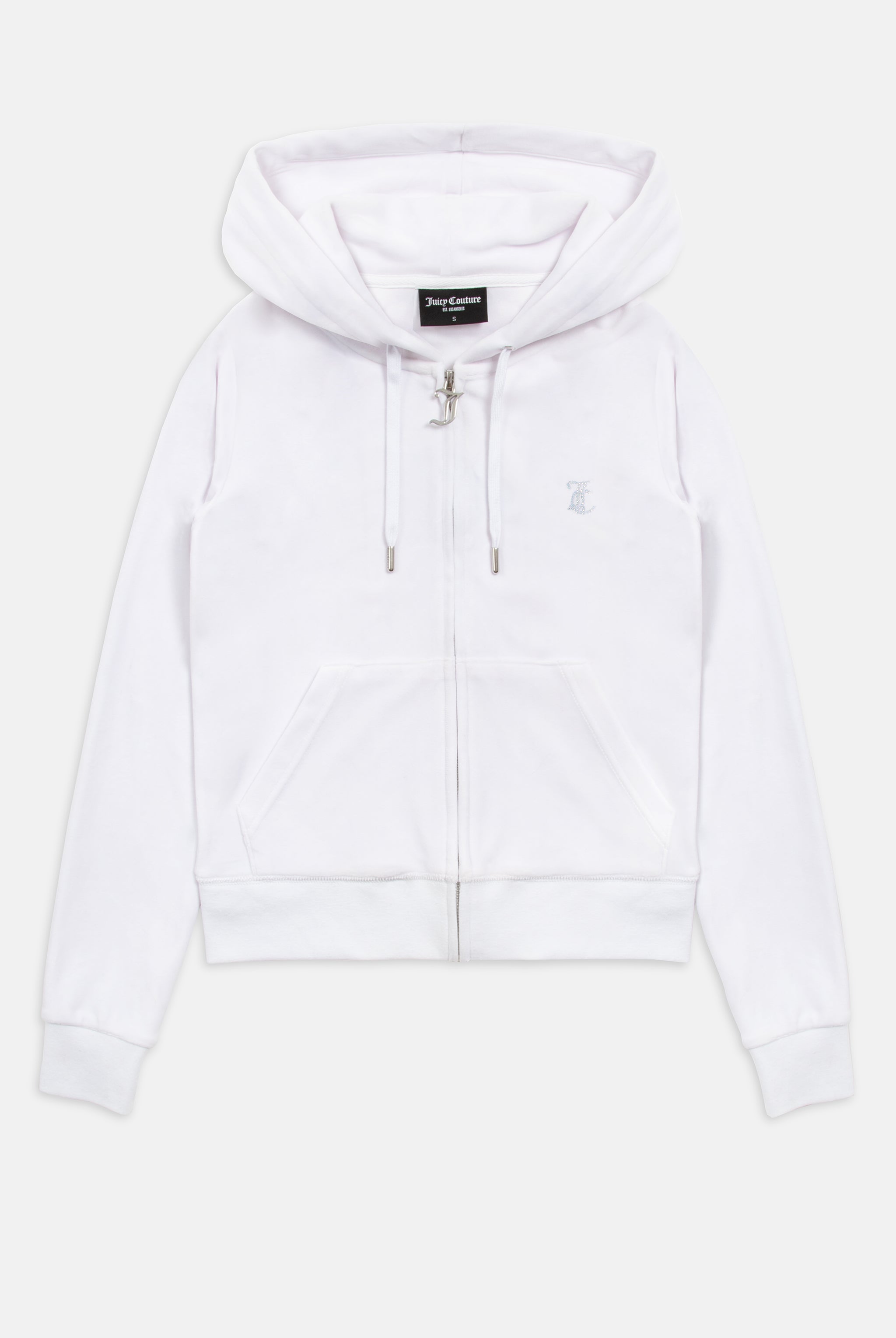 WHITE IRIDESCENT CLASSIC VELOUR HOODIE – L White WHITE IRIDESCENT CLASSIC VELOUR HOODIE – L White
