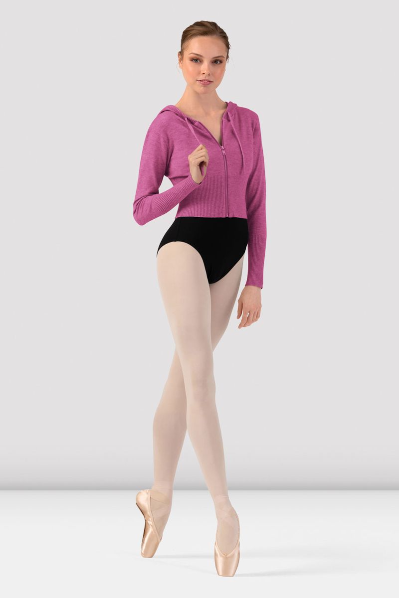 BLOCH Ladies Orion Knit Hoodie, Deep Pink BLOCH Ladies Orion Knit Hoodie, Deep Pink