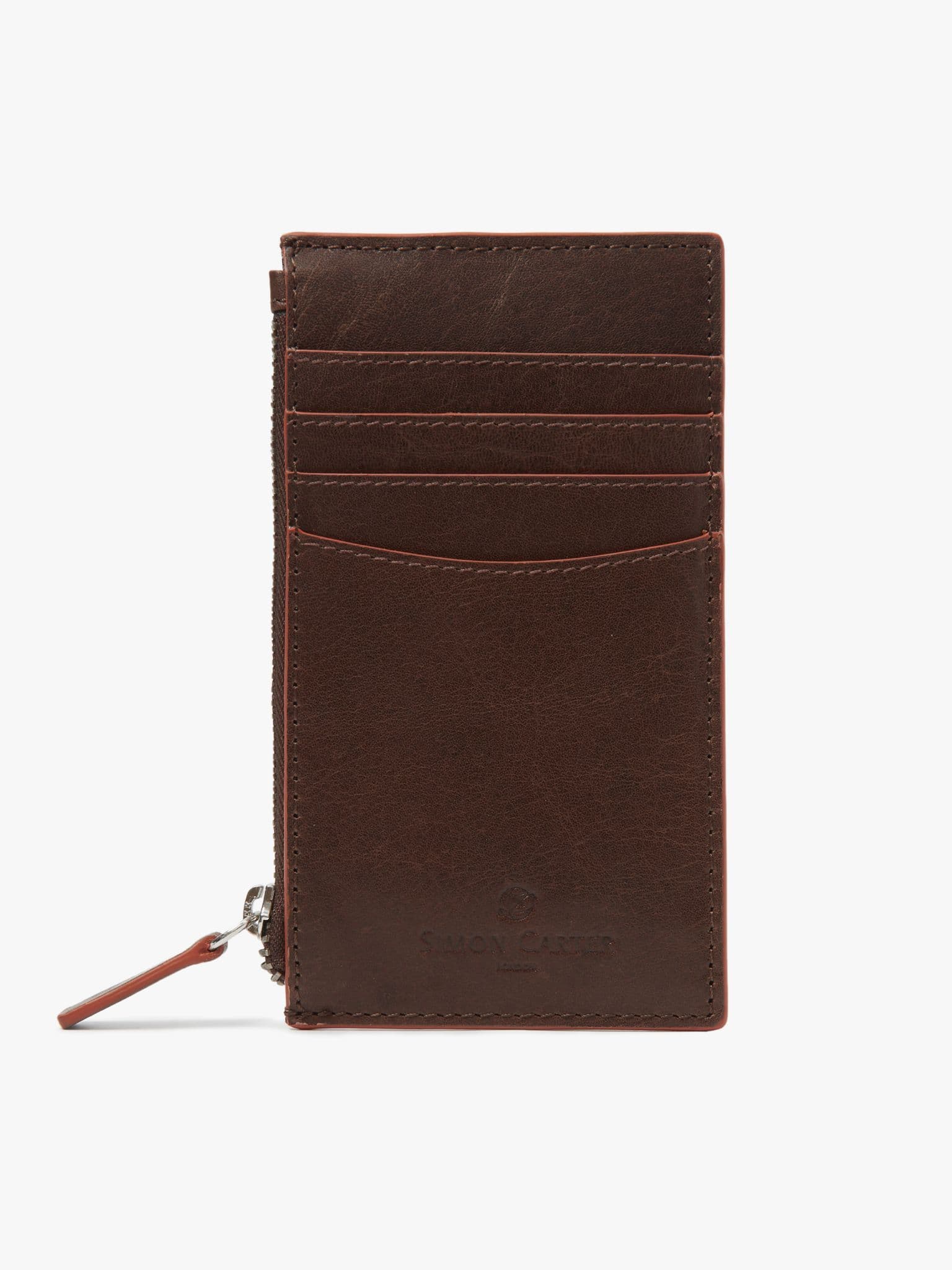 Zip Credit Card Wallet Brown Zip Credit Card Wallet Brown