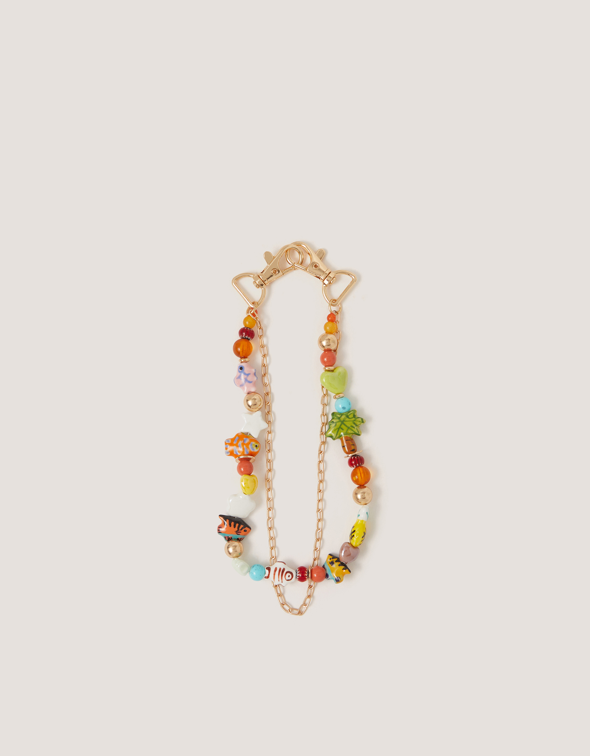 Tropical Beaded Bag Charm