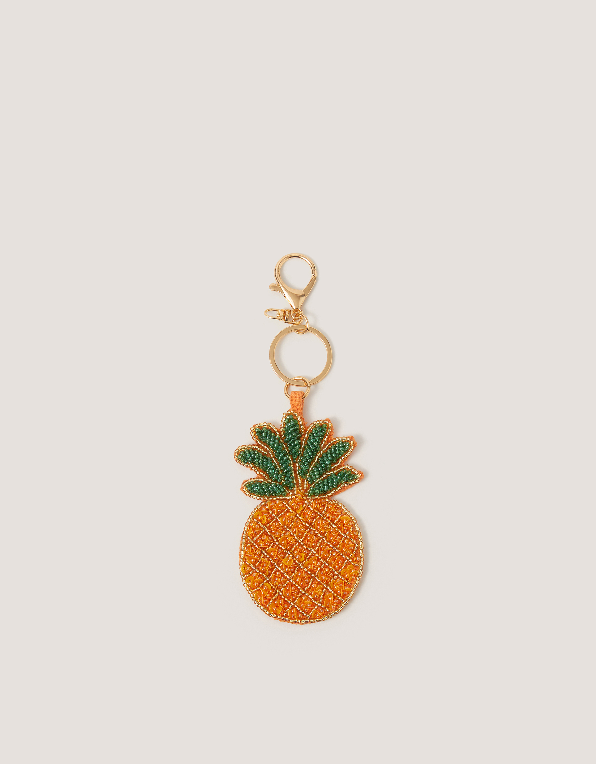 Pineapple Beaded Bag Charm