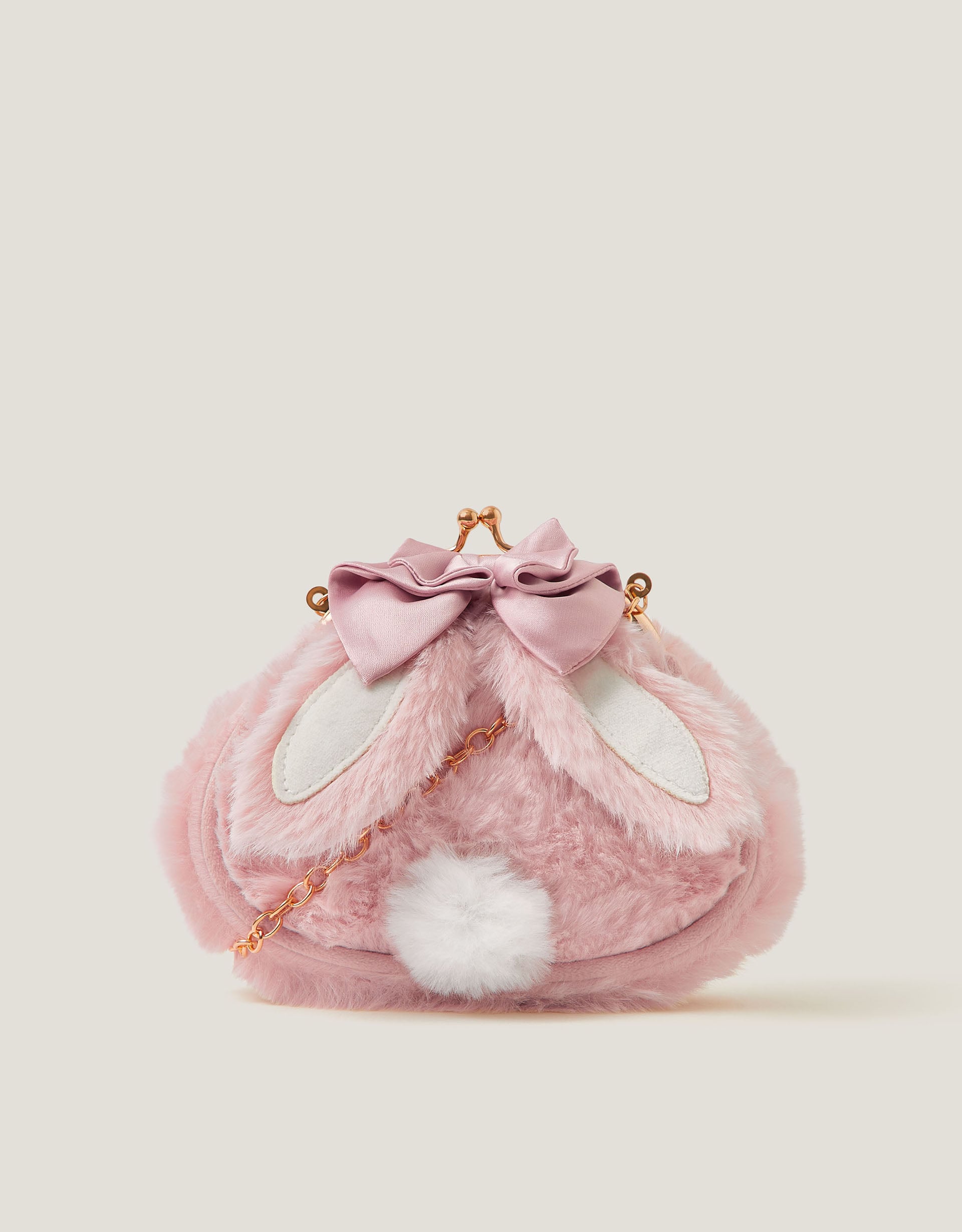 Beau Fluffy Bunny Clip Frame Bag