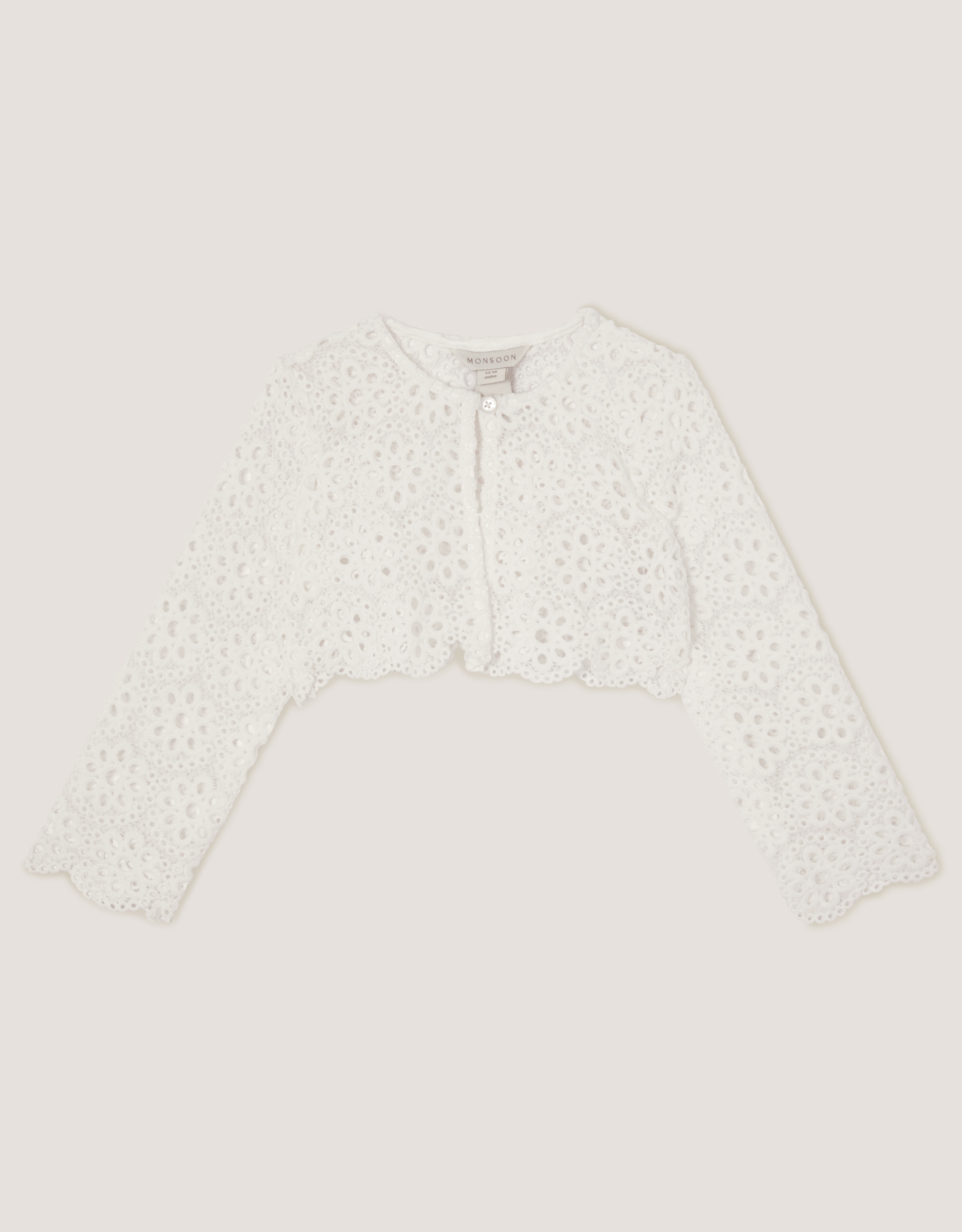 Baby Carmela Crochet Cardigan Ivory
