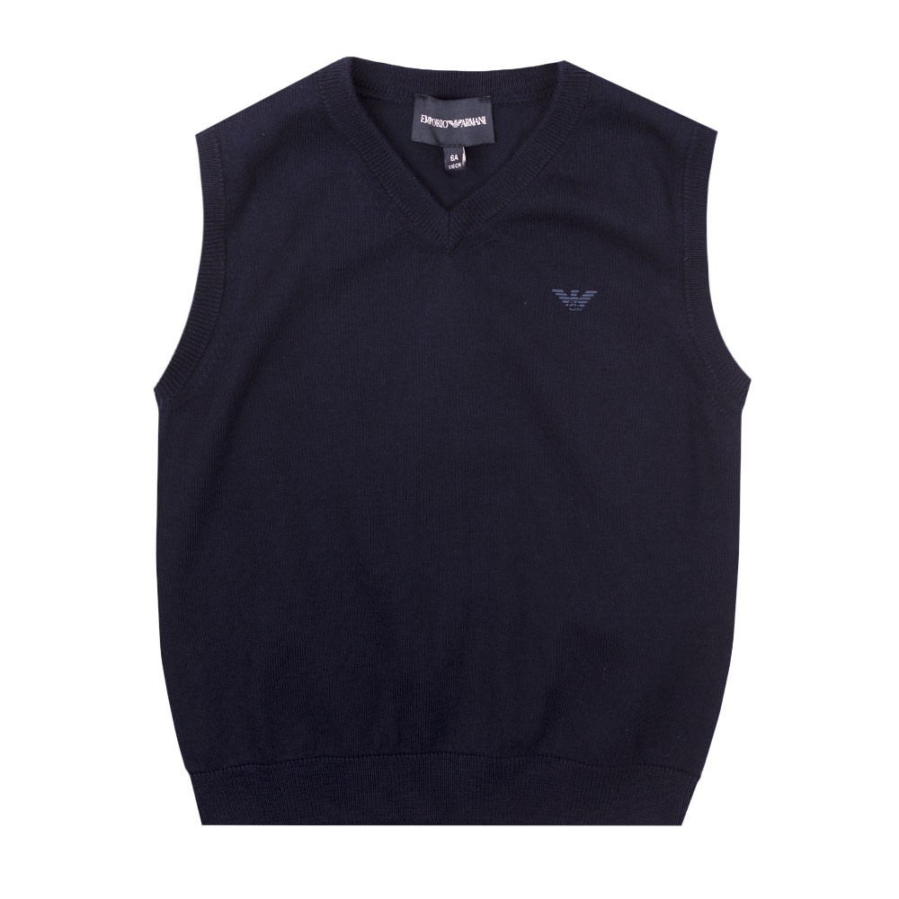 Small Logo Knitted V Neck Jumper