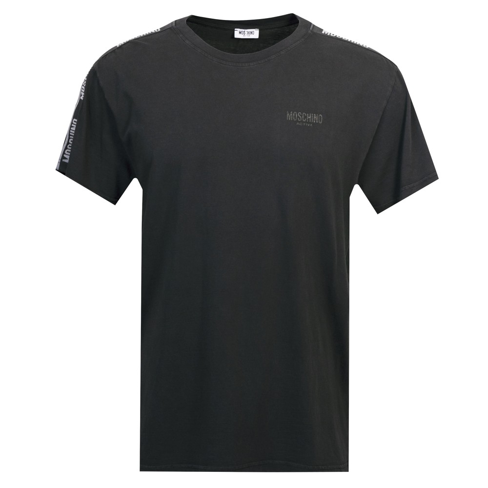 Active Washed Tape Shoulder T Shirt
