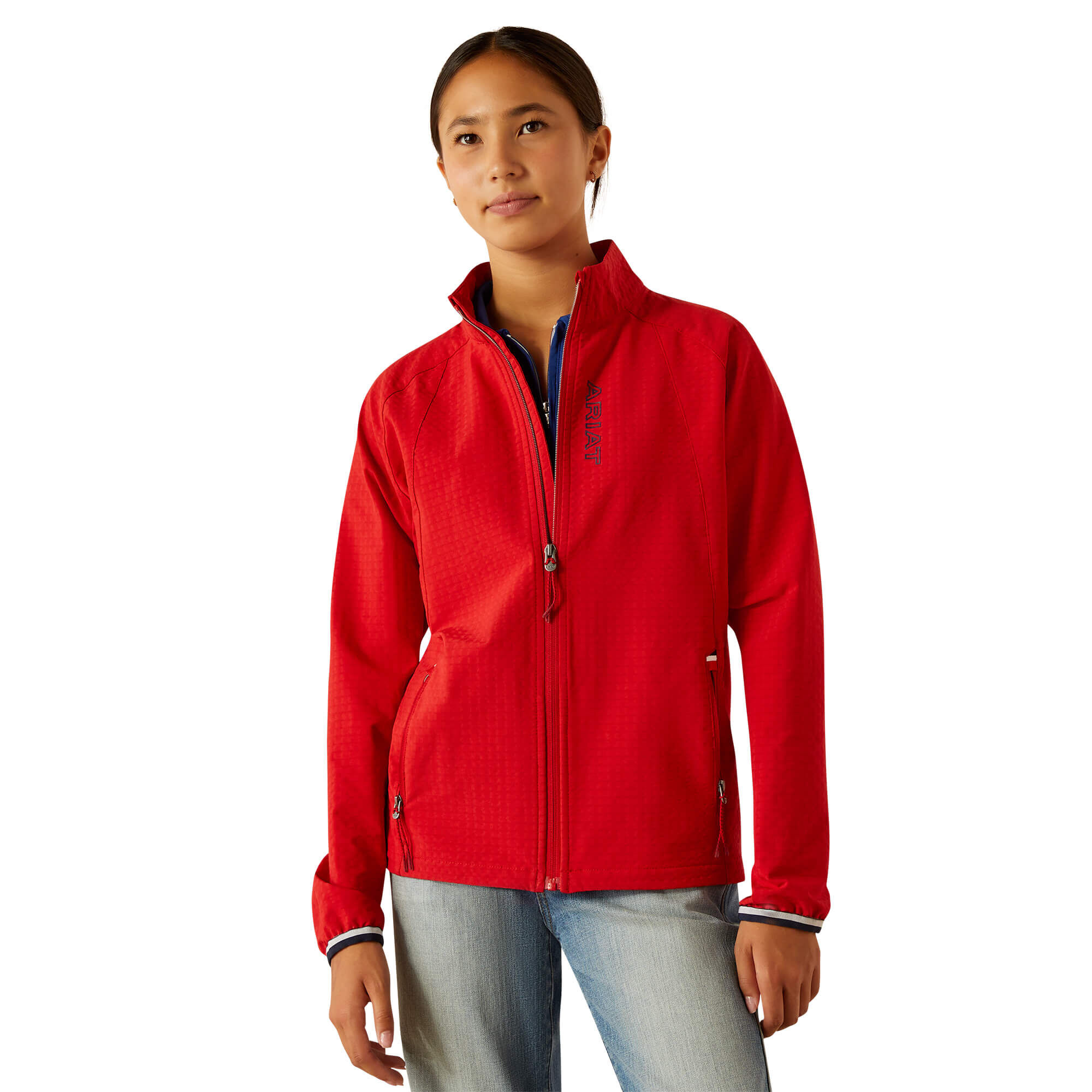 Kid’s Versa Team Jacket Long Sleeve in Weg Red, Size X-Large, by Ariat