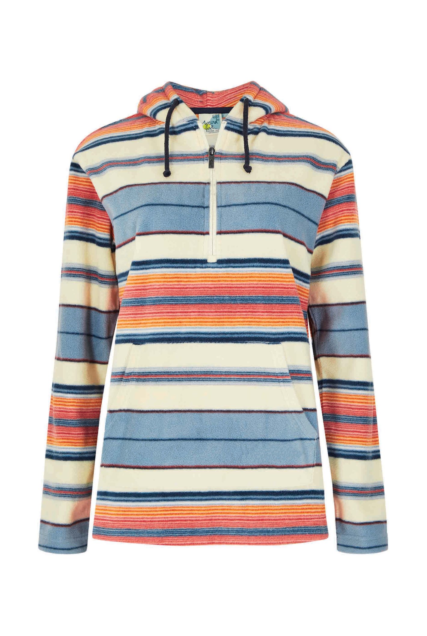 Weird Fish Lana Zip Microfleece Hoodie Ecru Size