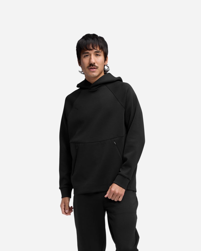 HOKA Men’s Essential Recovery Hoodie in Black, Size Large