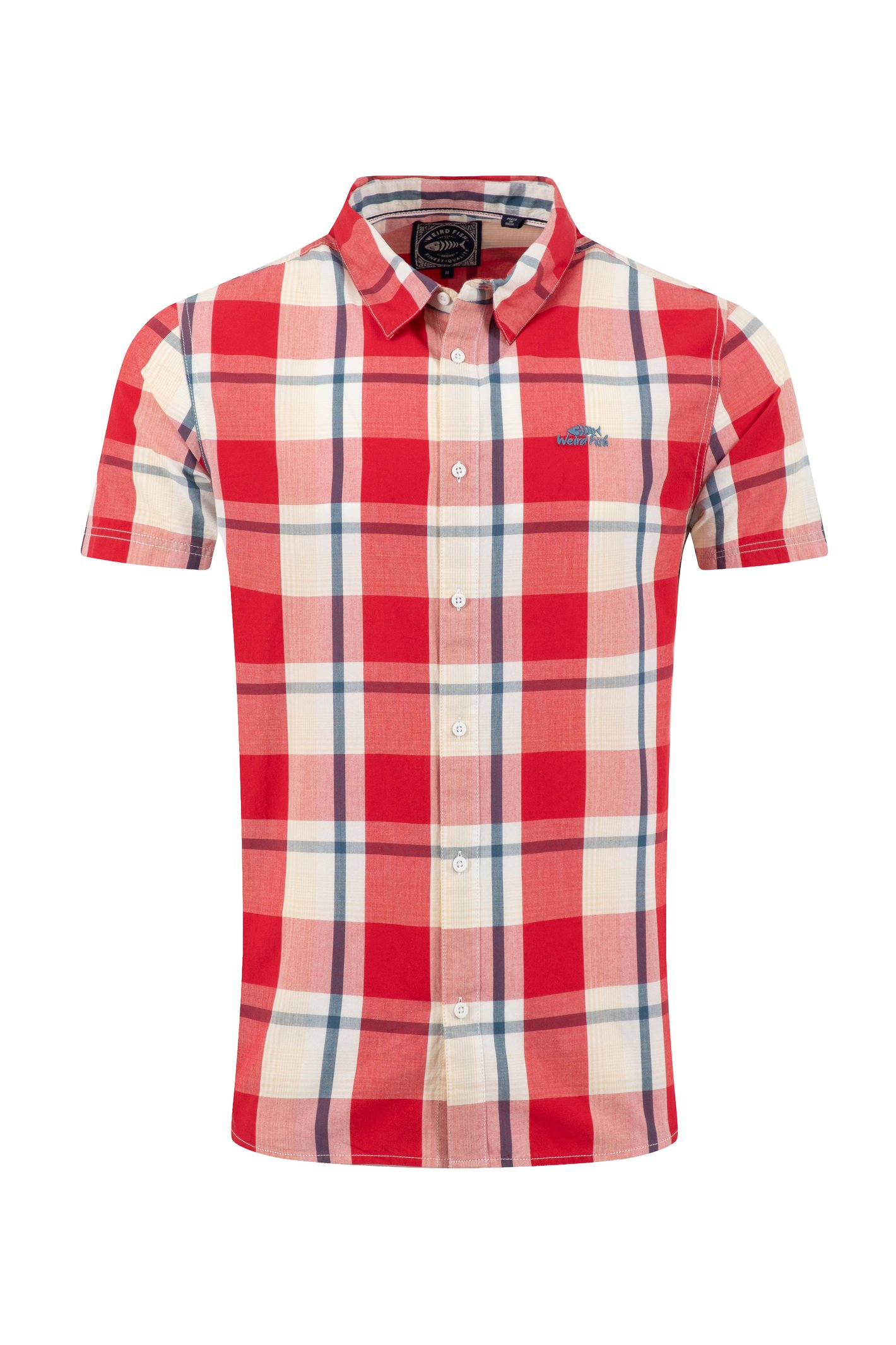 Weird Fish Judd Short Sleeve Check Shirt Nantucket Size