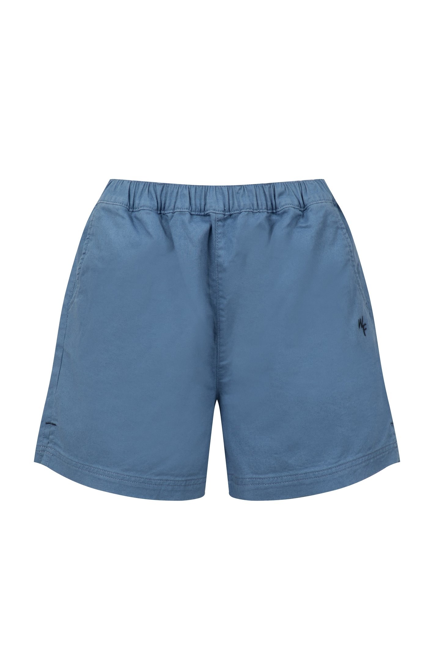 Weird Fish Jardin Cotton Twill Shorts Faded Blue Size