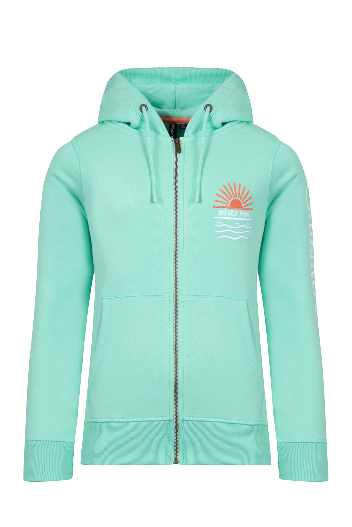 Weird Fish Cyra Graphic Full Zip Hoodie Apple Mint Size