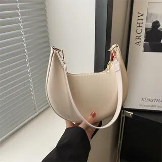 Faux Leather Light Tote Bag White