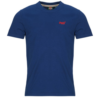 Superdry ESSENTIAL LOGO EMB TEE men’s T shirt in Marine