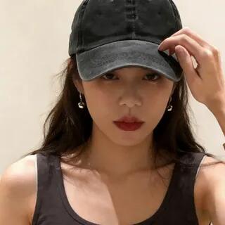 Distressed Baseball Cap Tangerine