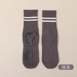 Striped Yoga Socks Dark Gray