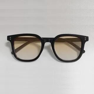 Square Tinted Lenses Blush Sunglasses – Black Frame – Gradient – Brown