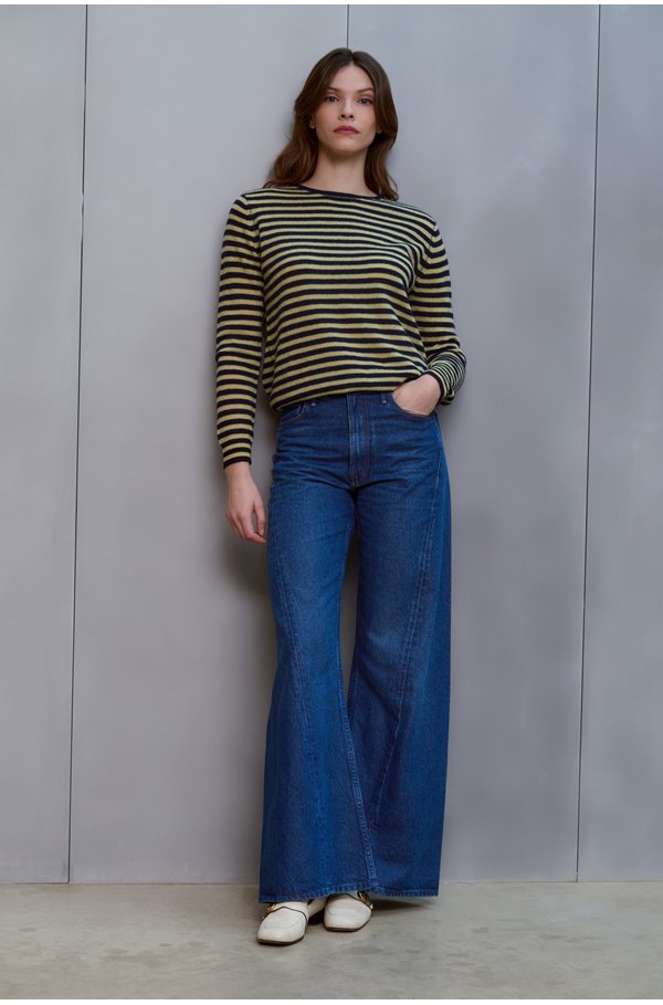 Jumper – Little Stripe Crew in Navy Glory