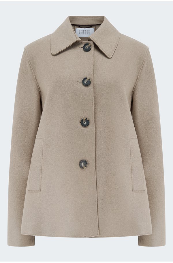 Harris Wharf London – Short Loden Jacket in Dove