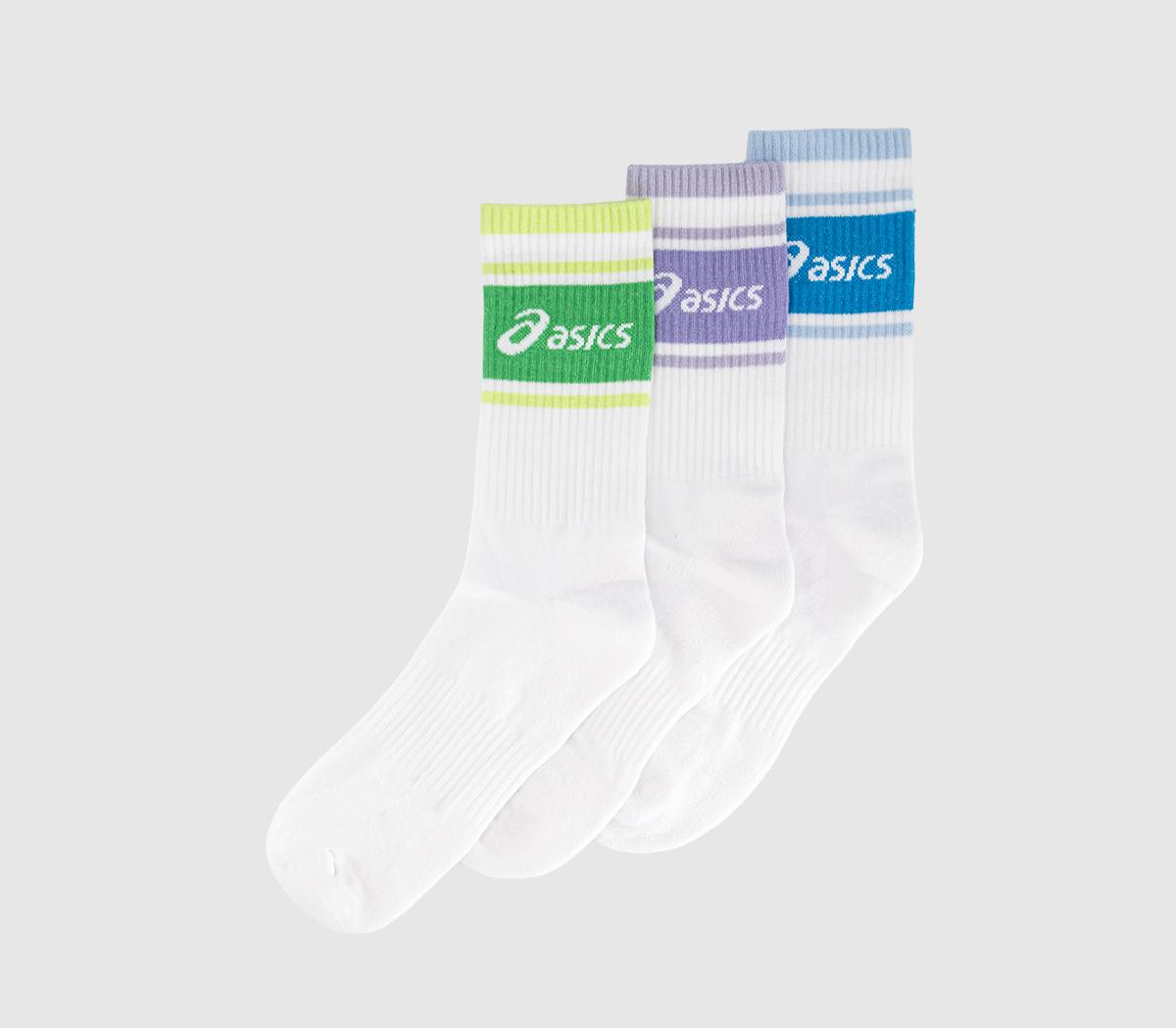Asics pk Crew Socks Navy Pink Blue Stripe