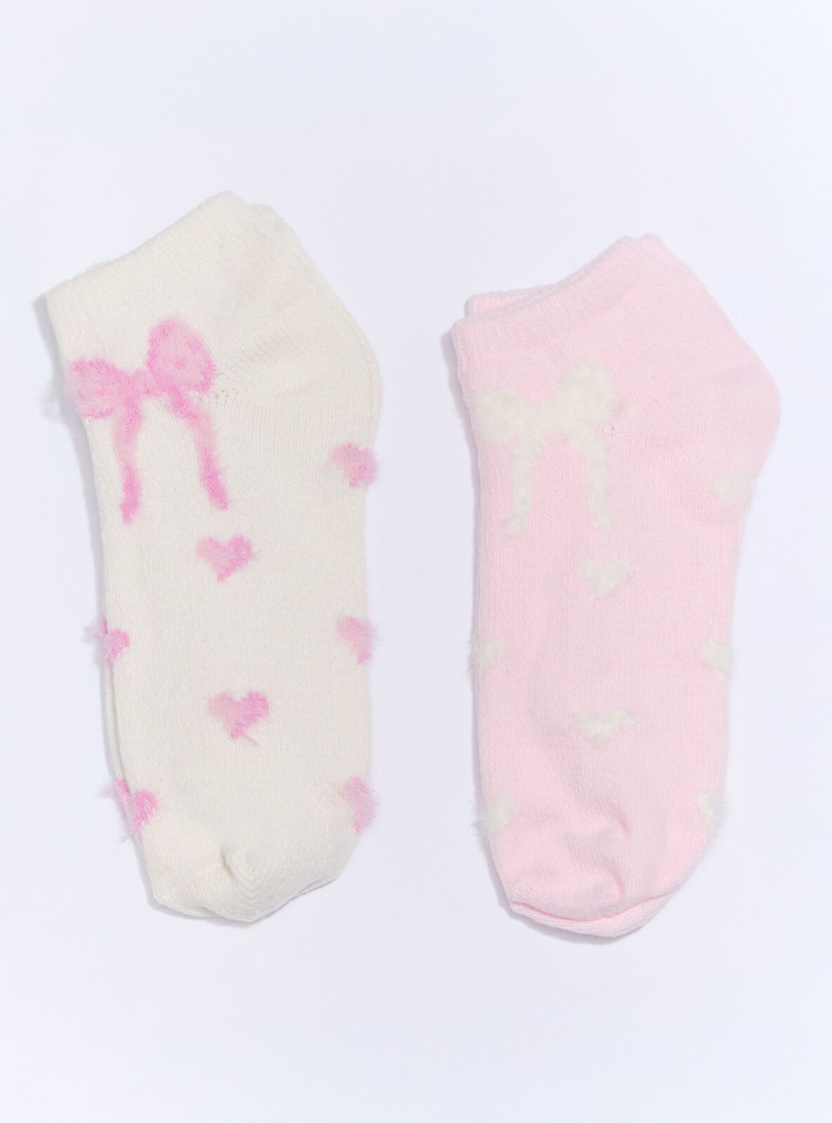 Boux Avenue pack bow trainer socks – Pink Mix