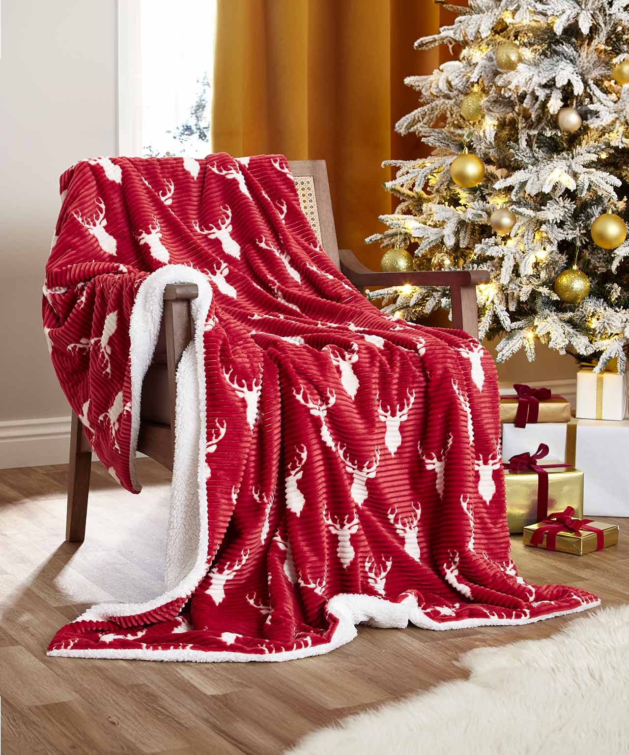 Damart Ribbed Fleece Throw