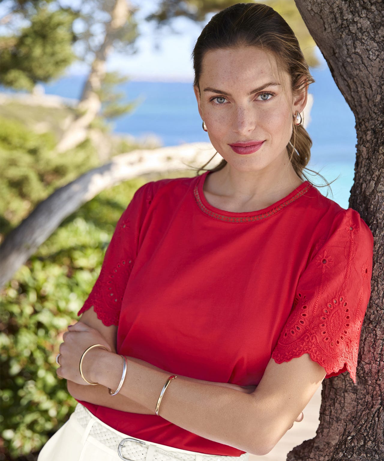 Damart Broderie Anglais Detail shirt