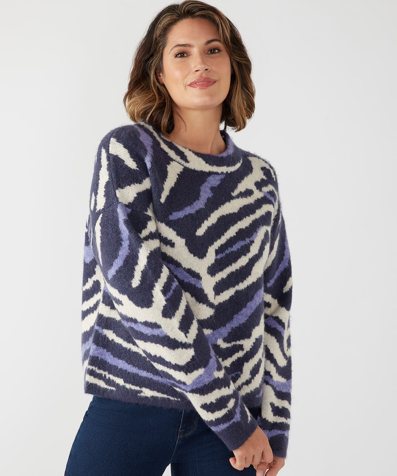 Damart First Avenue Zebra Knit Jumper
