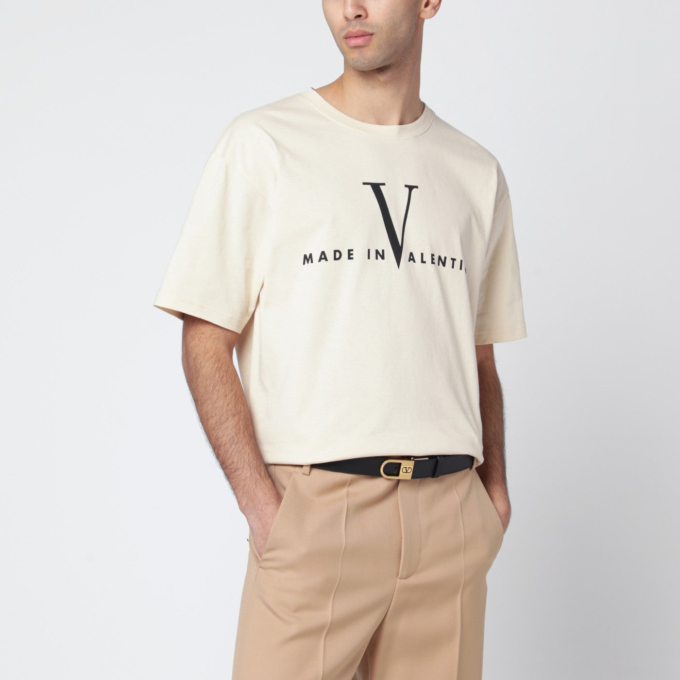 Butter-colored “Made In Valentino” shirt