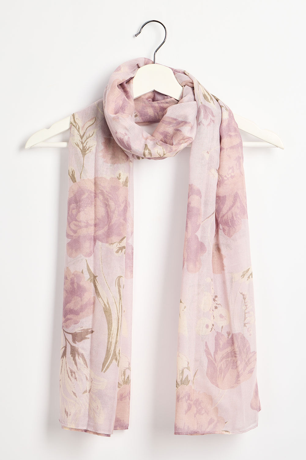 Bonmarche Lilac Floral Lightweight Scarf