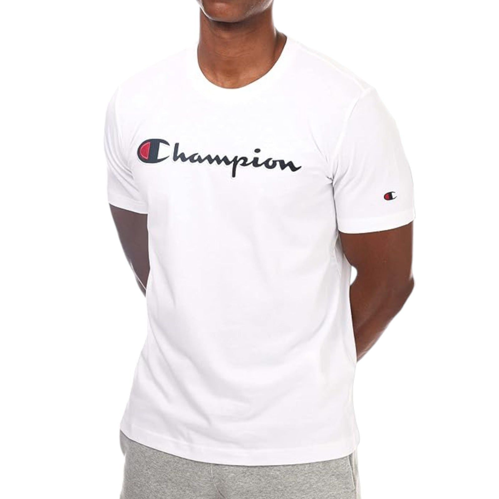 Champion Script Logo Embroidery shirt – White – S White