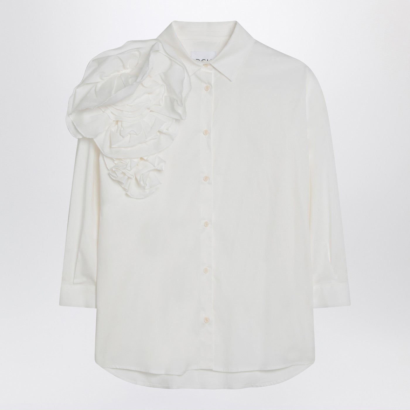 Striped shirt limewhite in cotton