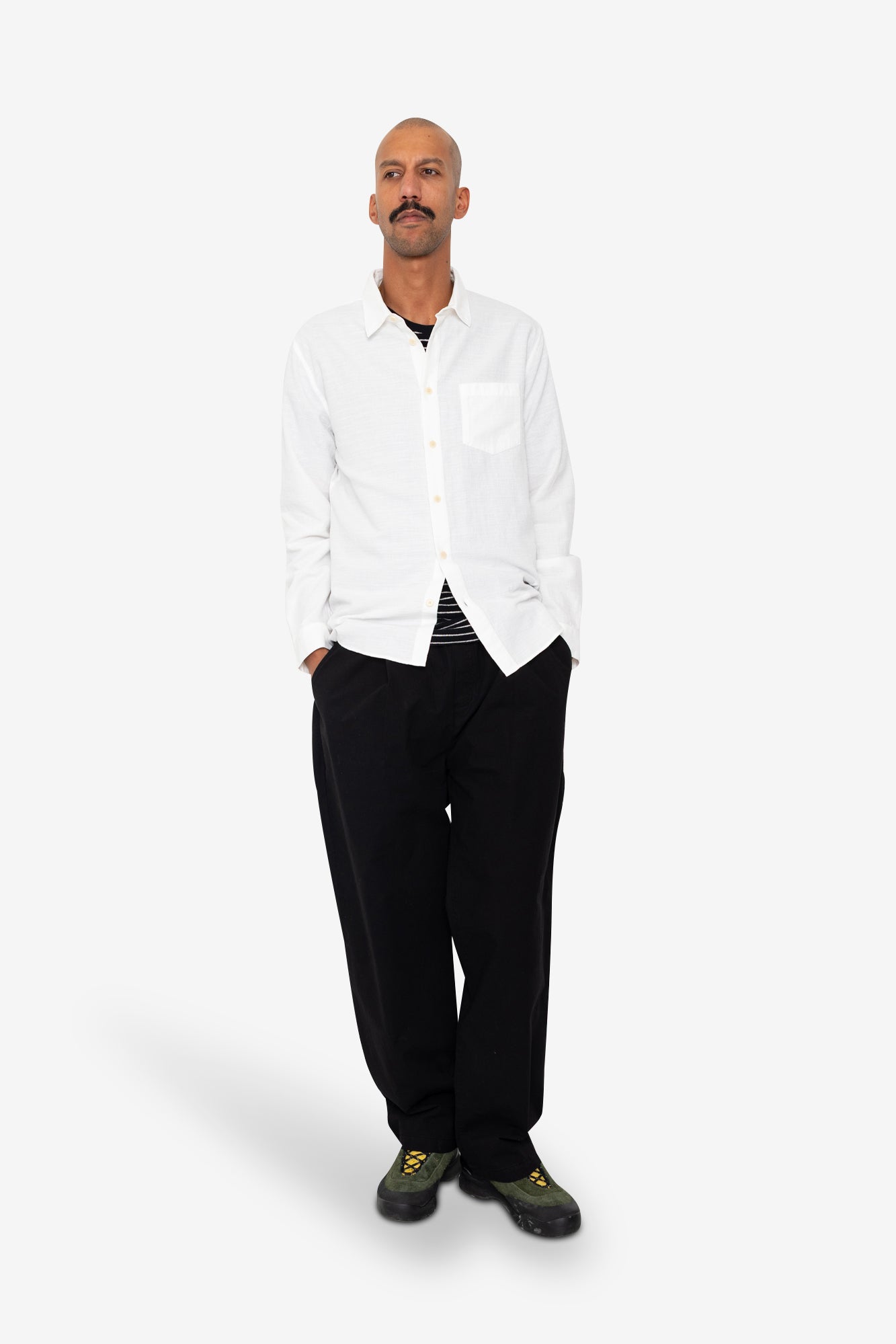 Relaxed Fit Shirt – White Slub