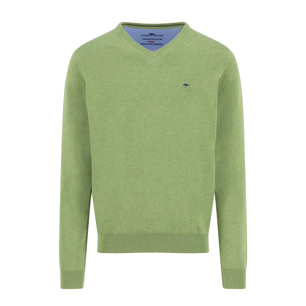 Superfine Cotton V Neck Jumper