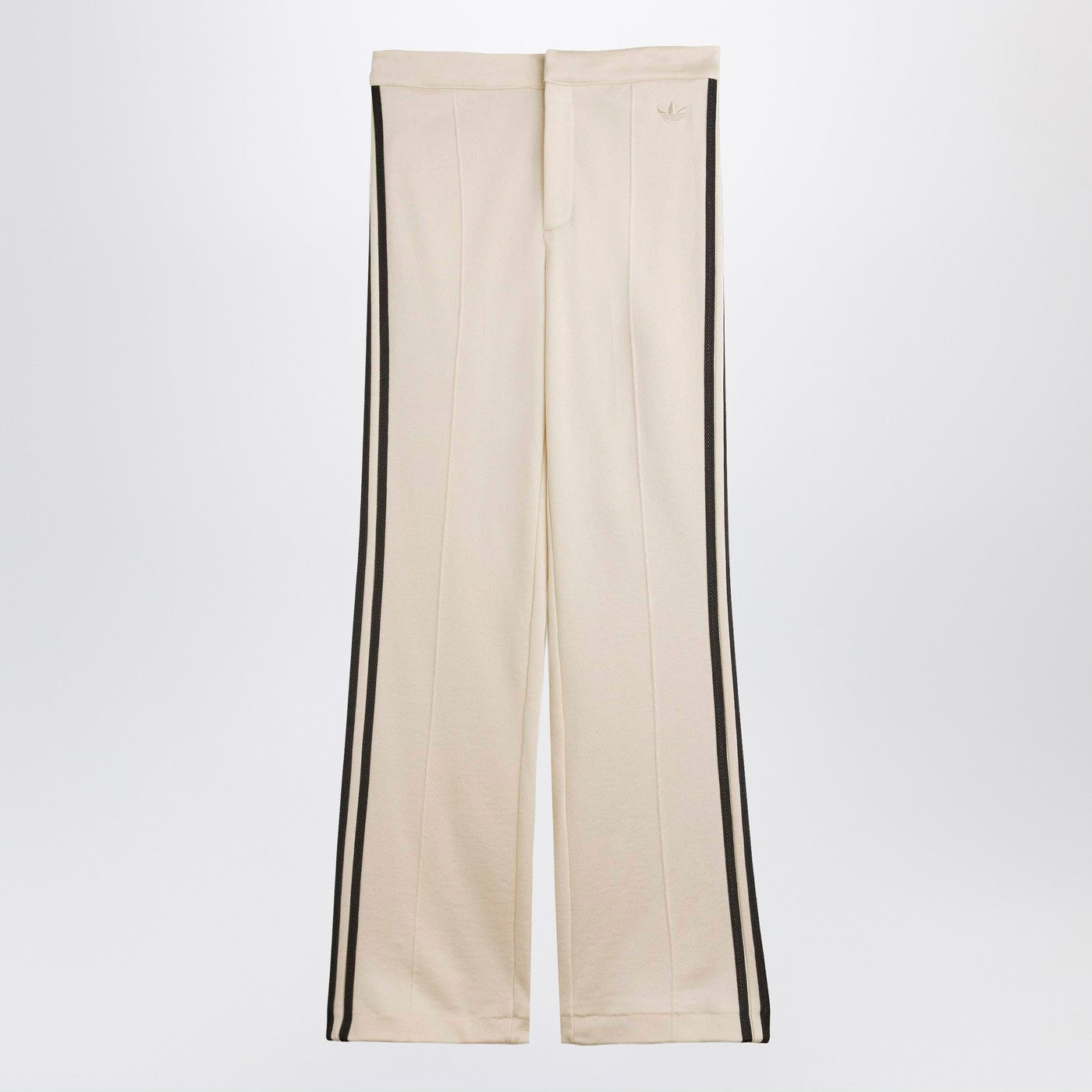 Cream cotton blend jogging trousers