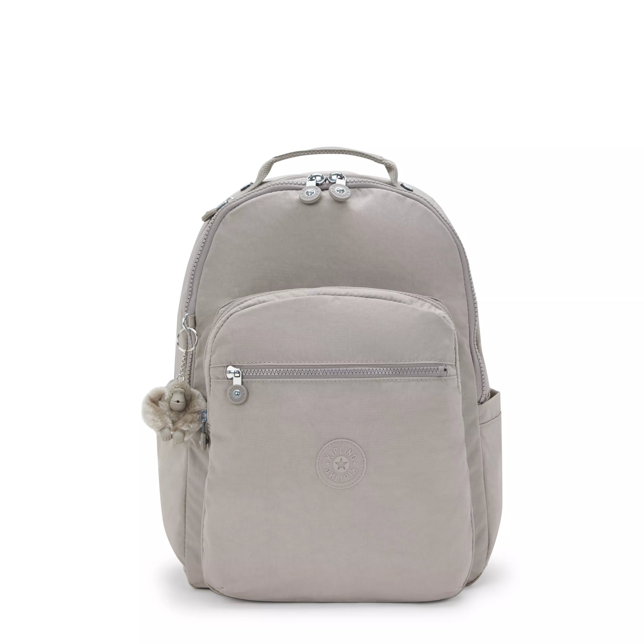 Kipling Large Backpack With Laptop Protection Grey % Polyamide