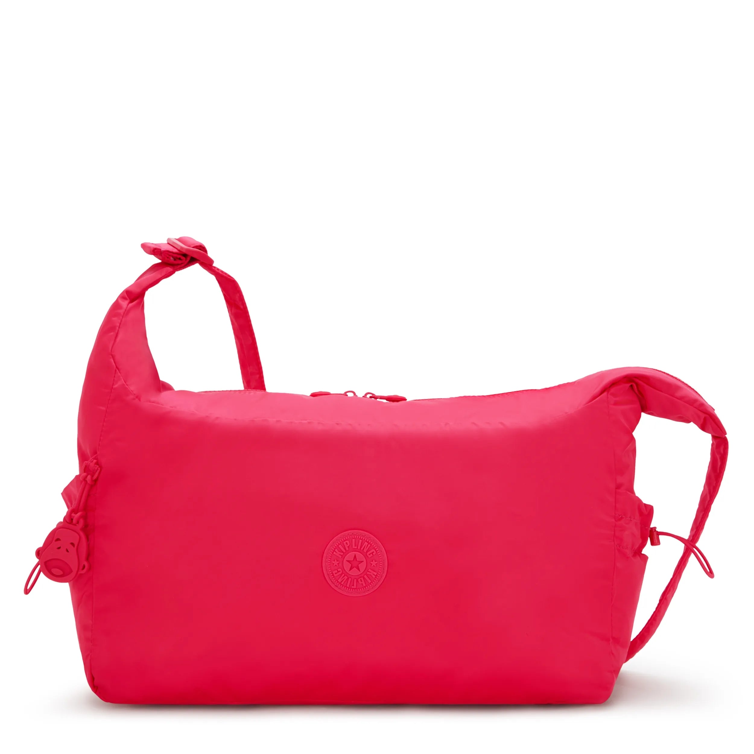 Kipling Large Shoulder Bag With Adjustable Strap Pink % Recycled Polyester