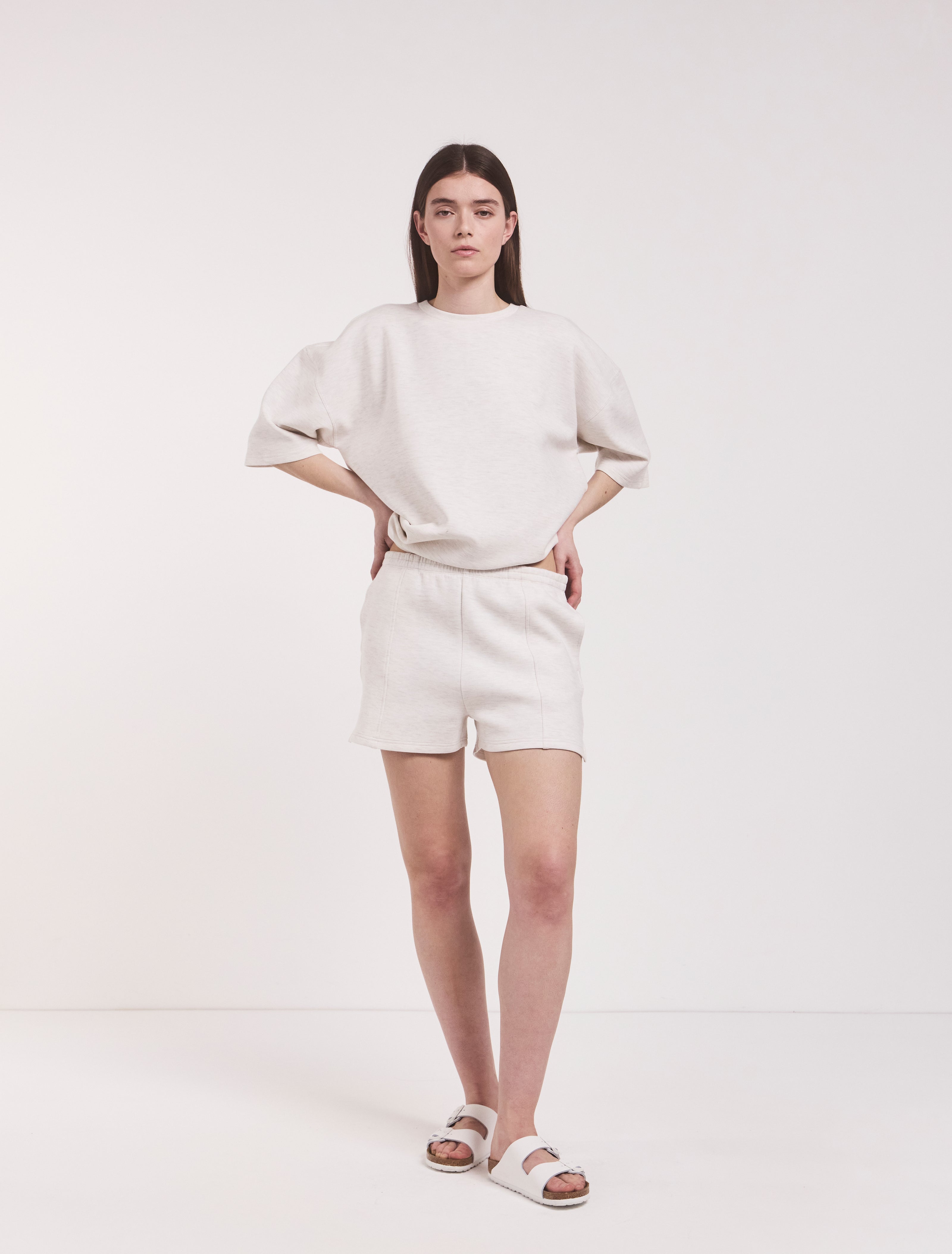 Classic Lounge Shorts in Oatmeal Marl – TENCEL Ninety Percent