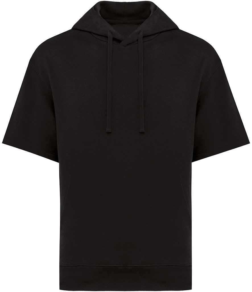 Organic Short Sleeve shirt Hoodie – M Black