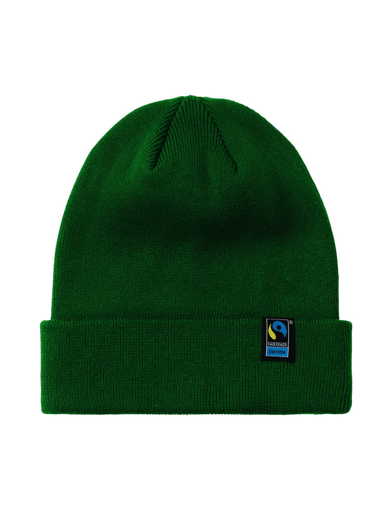 Fairtrade Organic Beanie – One Size Bottle Green